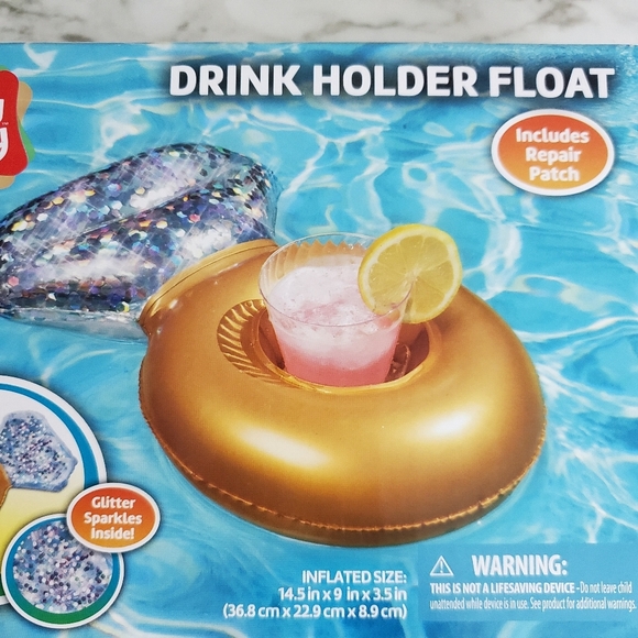 Play Day Inflatable Glitter Beverage Holder Set - Picture 3 of 11